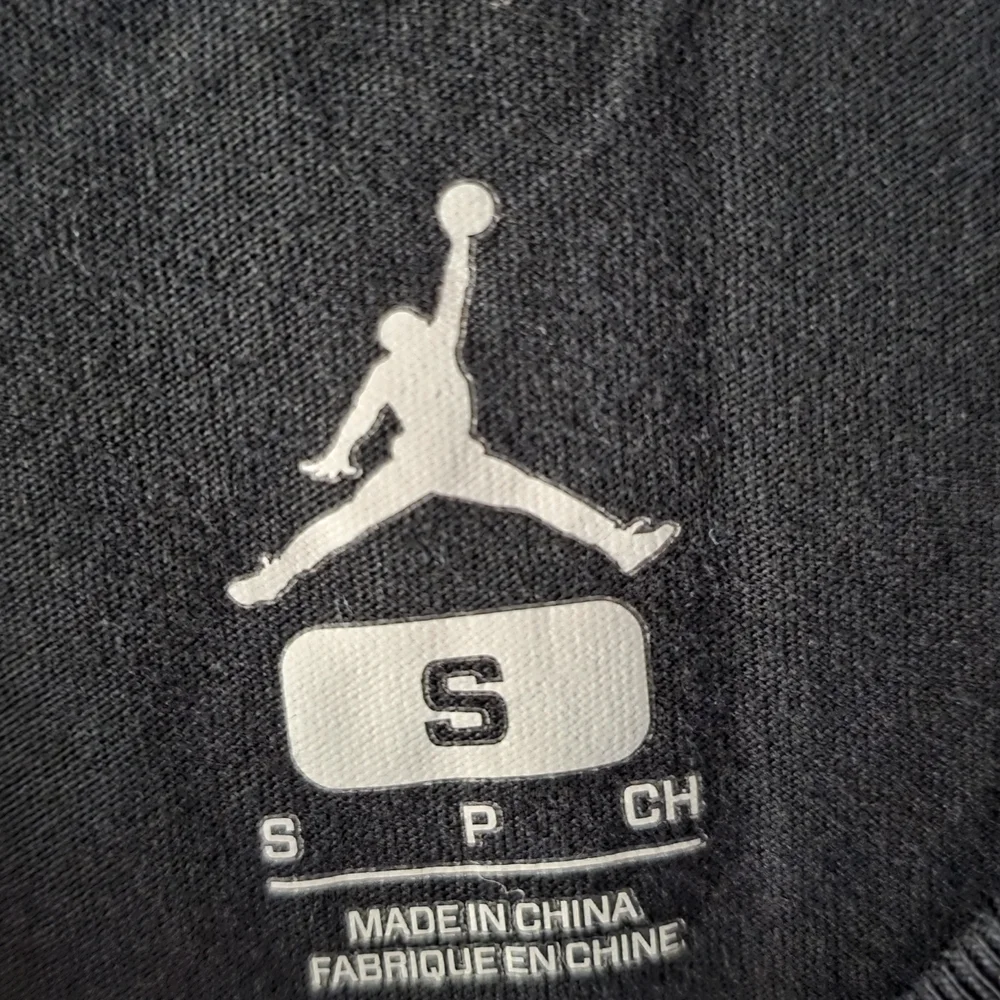 Jordan Black T-Shirt with Blue Logo 100% Cotton